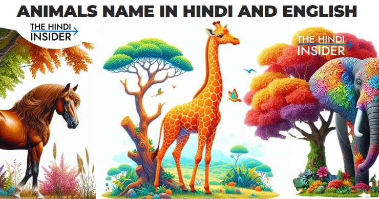 Animals Name in Hindi and English - जानवरों के नाम