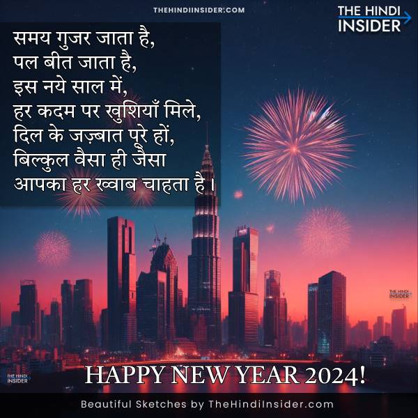 Happy New Year 2024 Shayari Wishes with Images
